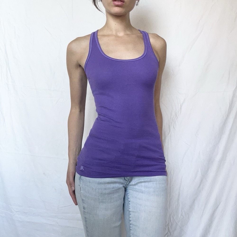 Aeropostale Purple Lace Back Tank Top Y2K Whimsy Gothic Fairy Ditsy